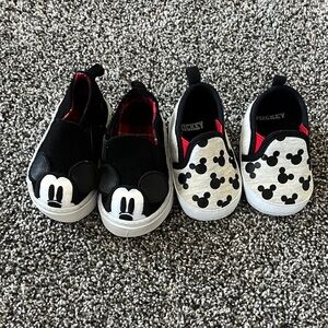 Mickey Mouse Kids Slip-On Shoes - Black and White